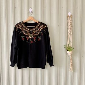 Vintage Hand-beaded Sweater